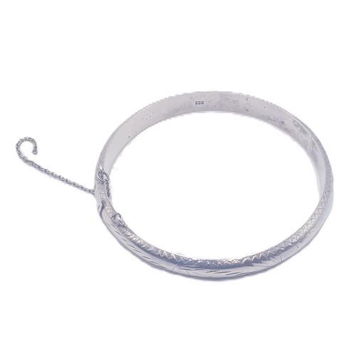 161 - SILVER (925) BANGLE (Total Weight 10.5 Grams)