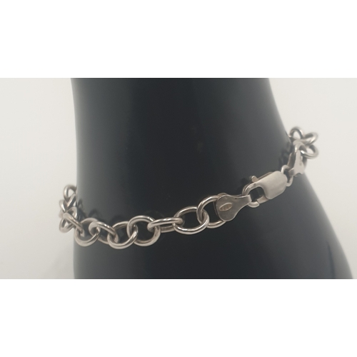 166 - SILVER (925) 19cm BRACELET (Total Weight 5.3 Grams)