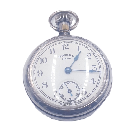 171 - INGERSOLL CROWN POCKET WATCH (Working At Time Of Photograph) (Original Box)