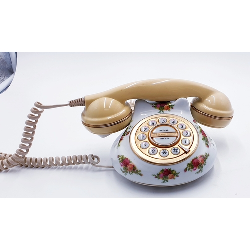 222 - ROYAL ALBERT TELEPHONE IN THE OLD COUNTRY ROSES DESIGN