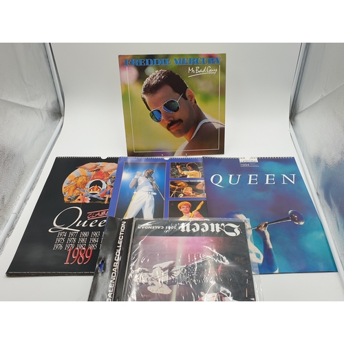 499 - FREDDIE MERCURY 'MR BAD GUY' CBS – CBS 86312, CBS – 86312 Plus 4 QUEEN CALENDARS, 89, 93, 94 & 2005.