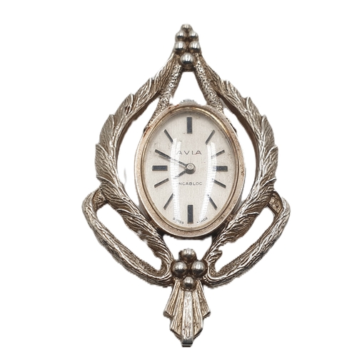 514 - SWISS AVIA SILVER (Hallmarked) PENDANT /WATCH