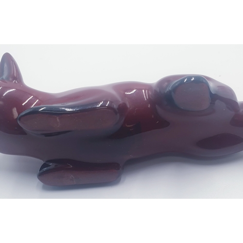 530 - ROYAL DOULTON FLAMBE 14.5cm MODEL OF A STALKING FOX