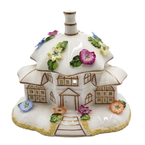 614 - COALPORT CENSER 'THE PARASOL HOUSE' (Some Flowers Damaged)