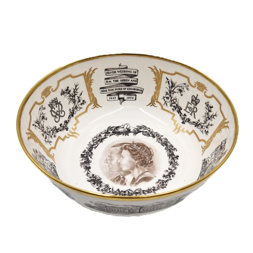 617 - ROYAL WORCESTER (Boxed) SILVER WEDDING BOWL. (Limited Edition Of 500 This One Being No 170) (Certifi... 