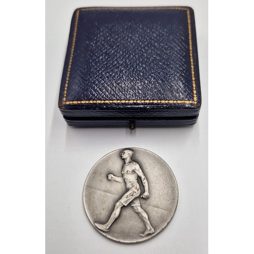 635 - SWISS SILVER (925) 1929 SPORTS MEDAL (Total Weight 24.26 Grams)  (Original Box)