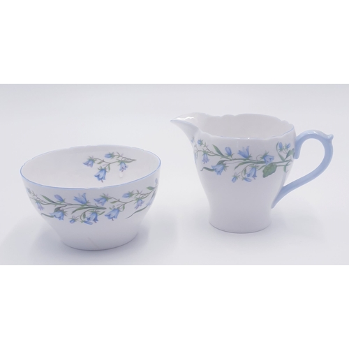 653 - SHELLEY PORCELAIN MILK JUG & BOWL IN THE KARNBELLE DESIGN