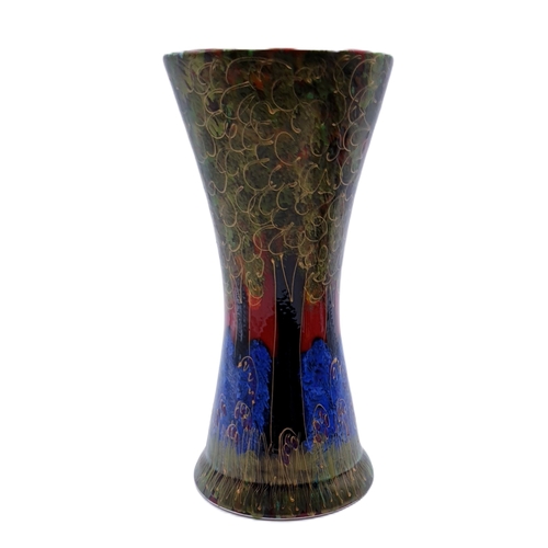 719 - ANITA HARRIS ART POTTERY 25cm DIABLO VASE IN THE  BLUEBELL WOOD DESIGN  (Signed In Gold By Anita Har... 