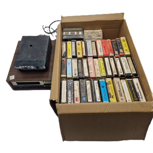 729 - EIGHT TRACK PLAYERS (2) Plus A QTY OF 8 TRACK CARTRIDGES. Artist Inc Black Sabbath, Elton John, Led ... 