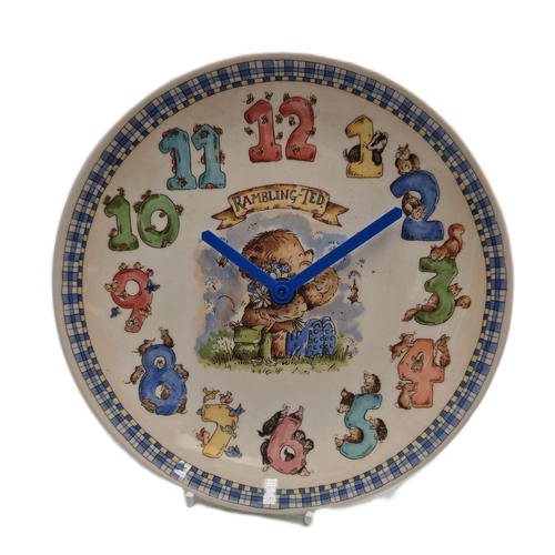 733 - WEDGWOOD CHINA 20cm Dia CLOCK 'RAMBLING TED'