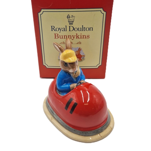 748 - ROYAL DOULTON 7.6cm x 10cm BUNNYKINS CHARACTER FIGURINE 'DODGEM BUNNYKINS' DB 249 2001 Only (Limited... 