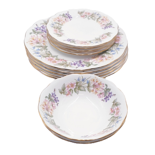 281 - ROYAL ALBERT CHINA Items (12) Inc DINNER PLATES , SIDE PLATES & BOWLS IN THE COUNTRY LANE DESIGN (Ma... 