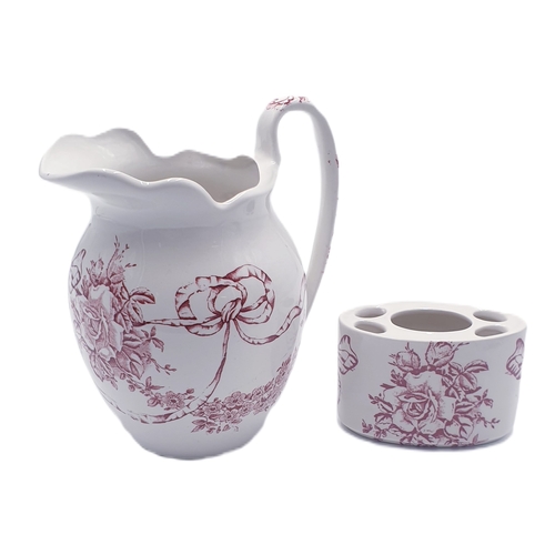 502 - JAMES KENT 17cm JUG & 7cm FLOWER HOLDER