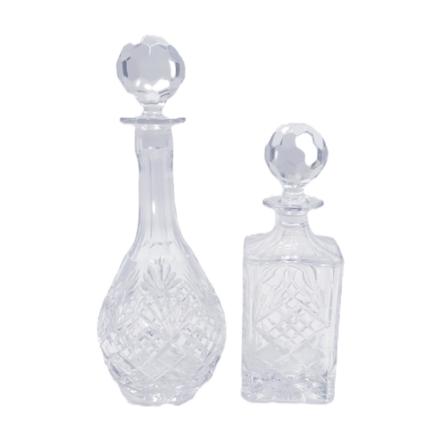 505 - CUT GLASS DECANTERS (2)