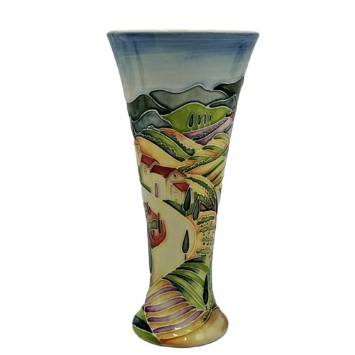 210A - OLD TUPTON WARE TUBELINED 20cm TRUMPET VASE IN THE TUSCANY DESIGN (Product Code No 1620) (As New , O... 