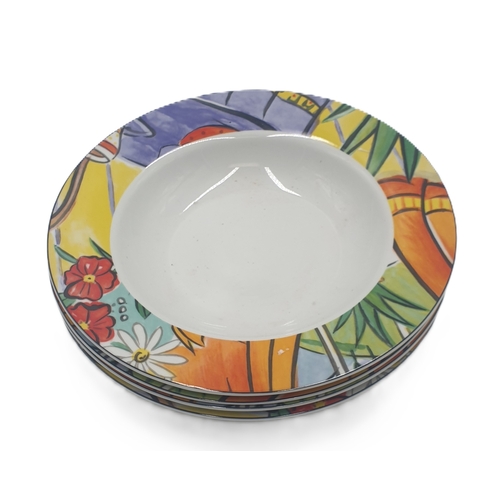 586 - ETHOS CHINA Large 22cm Dia RIMMED SOUP (4)