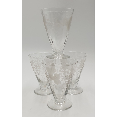 51 - VICTORIAN SET OF FOUR WINE GLASSES