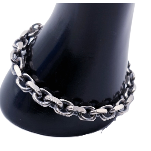 56 - SILVER (925) 20cm CHAIN BRACELET (Total Weight 34.6 Grams)