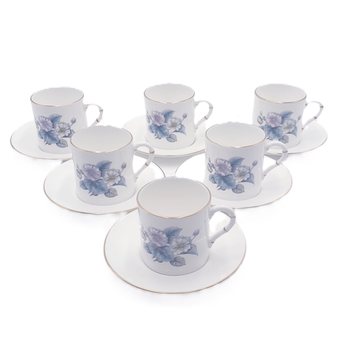 75 - ROYAL WORCESTER CHINA COFFEE CANS & SAUCERS (6)