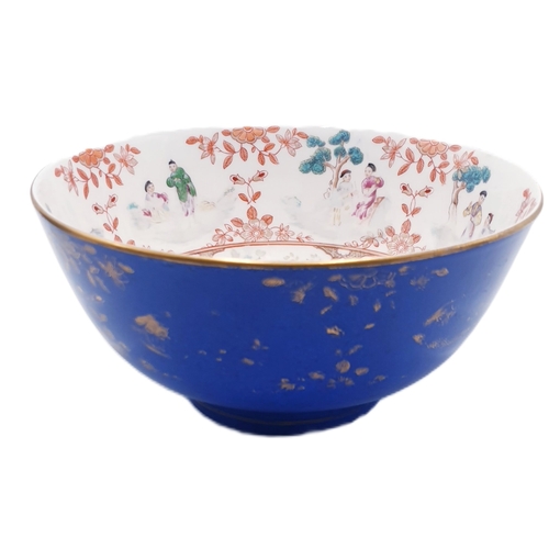 90 - ROYAL STAFFORDSHIRE CHINA  (Hand Painted) Large 21.5cm Dia BOWL IN A CHINESE/ORIENTAL DESIGN c1920s ... 