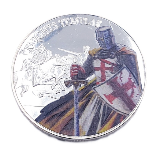 105 - KNIGHTS TEMPLAR CRUSADERS COMMEMORATIVE COIN (Total Weight 29.1 Grams) (Cased)