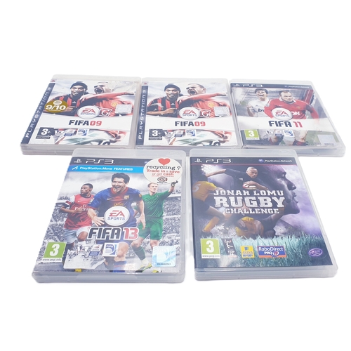 112 - PLAYSTATION 3 GAMES (5) Inc FIFA 09, 11, 13 & RUGBY CHALLENGE