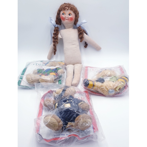 122 - THE TEDDY BEAR COLLECTION (3) No 56, 57 & 66 Plus A RAG DOLL