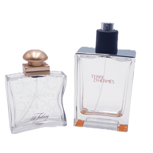 631 - HERMES PERFUME BOTTLES (2) (Empty) (One Is A Rare Scent Faubourg 24)