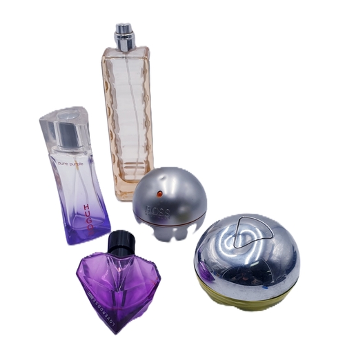 636 - HUGO BOSS & DKNY PERFUME BOTTLES (5) (Empty)