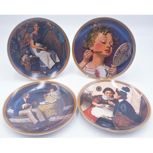 704 - KNOWLES OF AMERICA CHINA 21.5 cm Dia PICTURE PLATES (4)