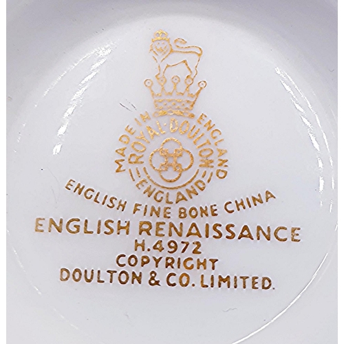 707 - ROYAL DOULTON CHINA CUP & SAUCERS Plus PLATES  IN THE ENGLISH RENAISSANCE DESIGN