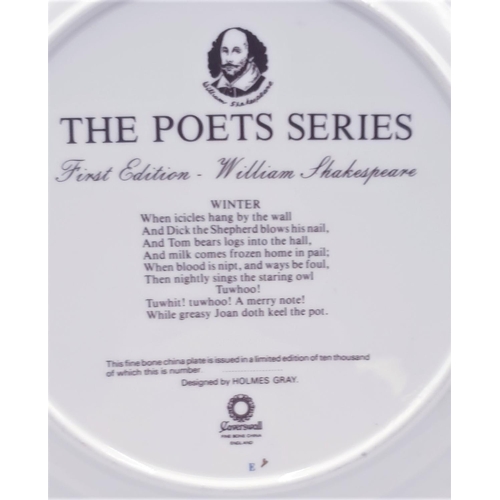 716 - CAVERSWALL CHINA Large 27cm Dia PLAQUE FROM THE POETS COLLECTION