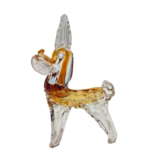 118 - MURANO GLASS Large 24cm MODEL OF A DOG