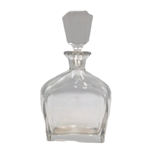 120 - CUT GLASS 16cm PERFUME BOTTLE And STOPPER