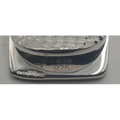 133 - STERLING SILVER (925, Full UK Hallmark) TEXTURED BOBBLE EFFECT MONEY CLIP (Total Weight 17.37 Grams)