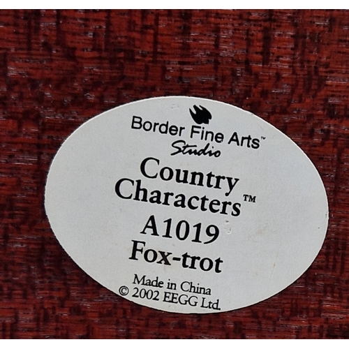 165 - BORDER FINE ARTS Large 21.5 x 15cm x 16.5cm MODEL OF TWO FOXES 