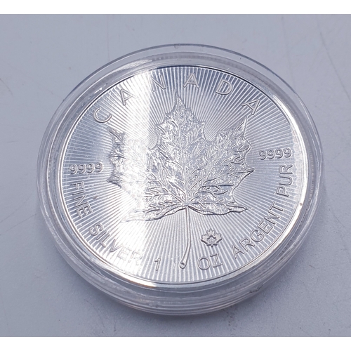 177 - FINE SILVER (9999) CANADIAN FIVE DOLLAR COIN 2022 (HRM Queen Elizabeth II)  (Cased)