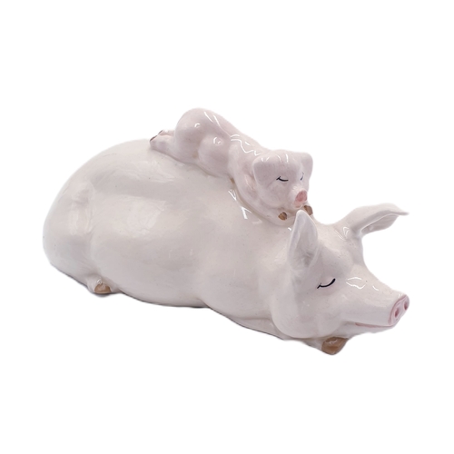 198 - BESWICK 16.5cm MODEL OF A PIG And PIGLET 