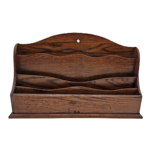 204 - OAK Large 38cm x 25cm LETTER RACK (Old)