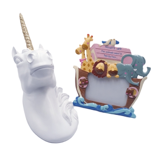 249 - WALL MOUNTED UNICORN'S HEAD Plus ZOO ANIMAL PHOTO FRAME