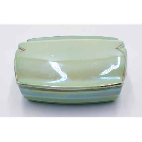 252 - CARLTON WARE GREEN LUSTRE WARE TRINKET BOX