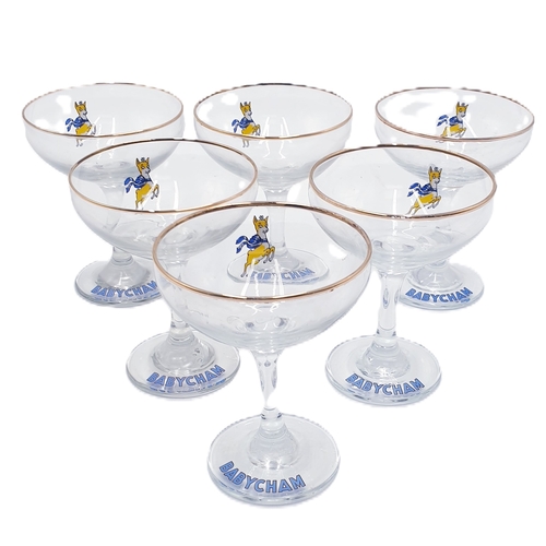 263 - BABYCHAM GLASSES (6)(Please Note This Lot WILLL NOT BE PACKED OR SHIPPED....COLLECT ONLY !!!!)