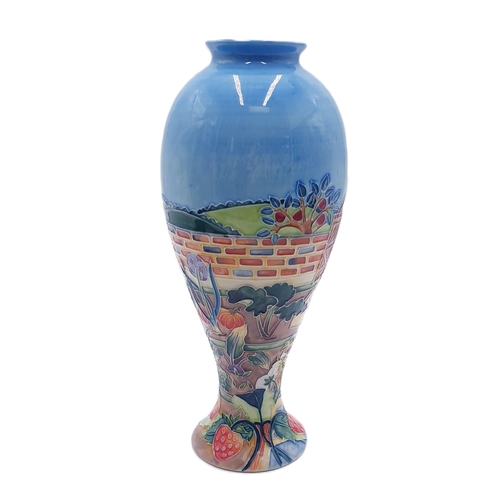 461 - OLD TUPTON WARE Extra Large 27cm TUBELINED BALLOON VASE IN THE ALLOTMENT DESIGN By Designer Jeanne M... 