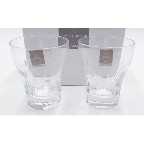 528 - ROYAL DOULTON CRYSTAL (Boxed Set Of Two) GLASSES