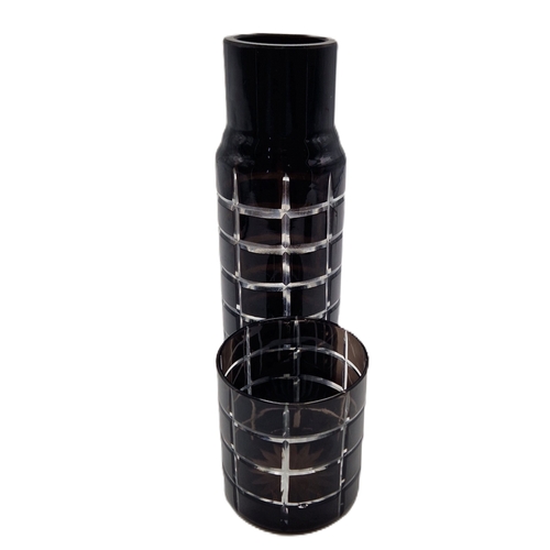 532 - BOHEMIAN GLASS FLASK And TUMBLER