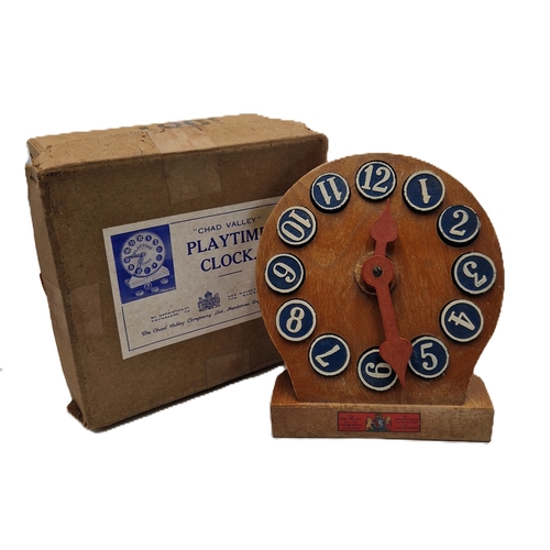 540 - CHAD VALLEY CHILD'S PLAYTIME WOODEN CLOCK (Original Box)