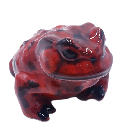 577 - ANITA HARRIS ART POTTERY Large 11.5cm x 17cm MODEL OF A TOAD (Signed In Gold By Anita Harris