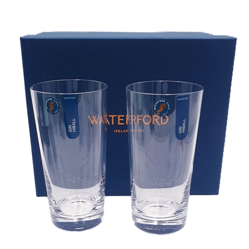 629 - WATERFORD CRYSTAL (Boxed Set Of Two) HI-BALL GLASSES IN THE ELEGANCE DESIGN (As New,Unused)