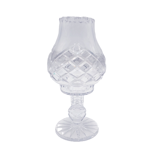 637 - CRYSTAL GLASS CANDLE HOLDER