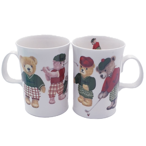 645 - CHINA TEDDY BEAR DESIGN MUGS (2) (Made For Harrods)